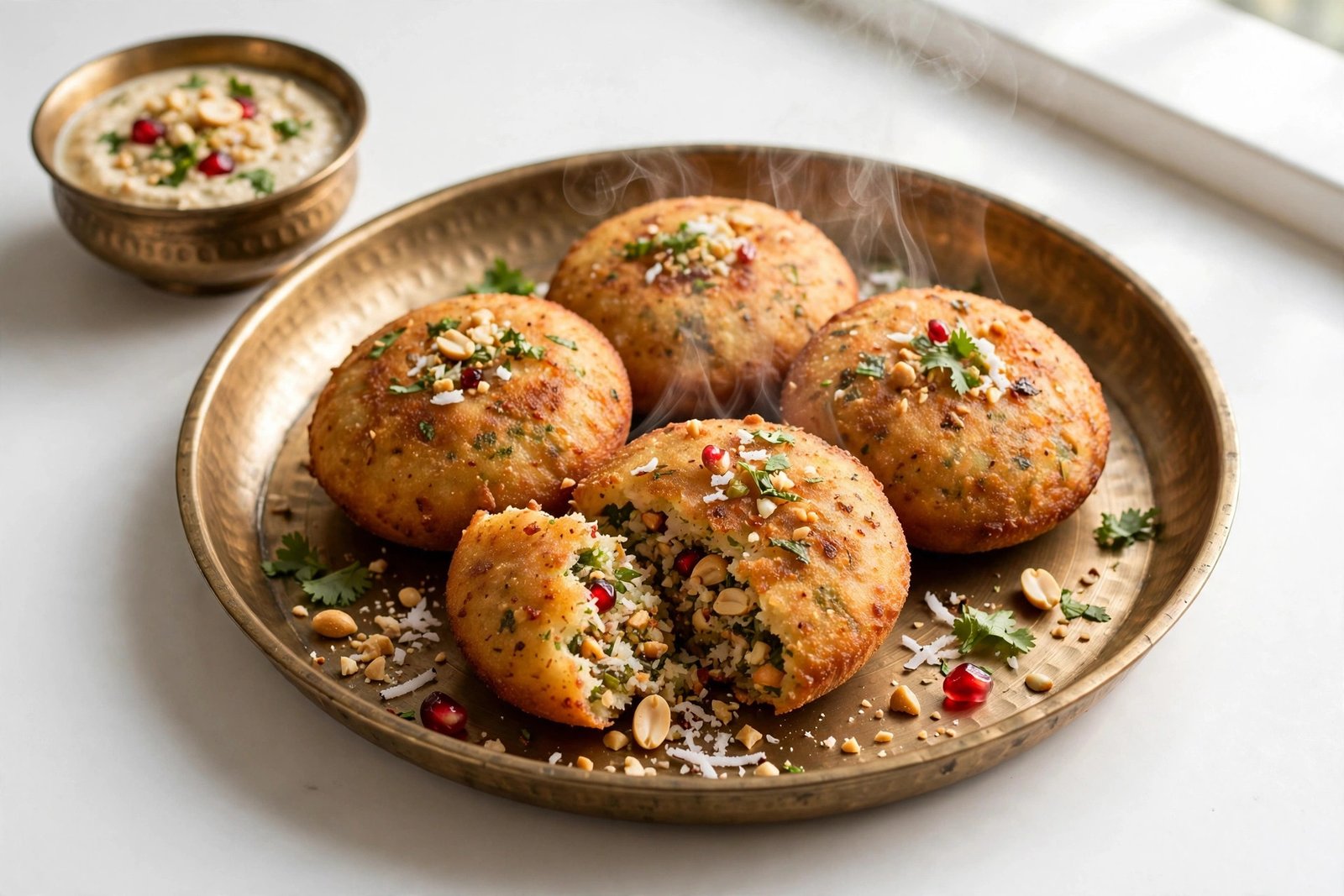 Farali pattice Surat style on a kansa thali